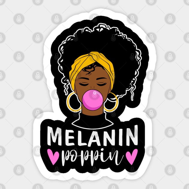 Melanin Poppin Sticker by UrbanLifeApparel
